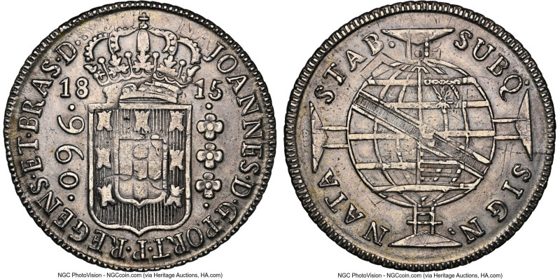 João Prince Regent 960 Reis 1815-B AU Details (Cleaned) NGC, Bahia mint, KM307.1...