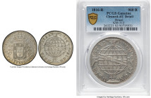 João Prince Regent 960 Reis 1816-R AU Details (Cleaned) PCGS, Rio de Janeiro mint, KM313, LMB-429. Special Series, "PORT. BRAS. ET. ALG. P. REGENS". O...