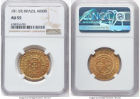 João Prince Regent gold 4000 Reis 1811-(R) AU55 NGC, Rio de Janeiro mint, KM235.2, LMB-571a. HID09801242017 © 2024 Heritage Auctions | All Rights Rese...