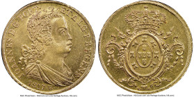 João Prince Regent gold 6400 Reis (Peça) 1817/6-R UNC Details (Cleaned) NGC, Rio de Janeiro mint, KM236.1, LMB-567. The final year and lowest mintage ...