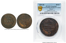 João VI 80 Reis 1818-R AU Details (Environmental Damage) PCGS, Rio de Janeiro mint, KM321.2, LMB-475. Struck for use in the provinces of Goiás and Mat...