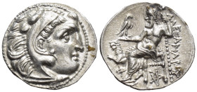 KINGS of THRACE, Macedonian. Lysimachos. 305-281 BC. AR Drachm (18mm, 4.2 g). In the name and types of Alexander III. Kolophon mint. Struck circa 301/...