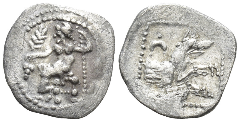 Lykaonia, Laranda AR Obol. Circa 324/3 BC. (12mm, 0,74 g) Baaltars seated left, ...