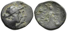 Pamphylia, Perge. 2nd-1st centuries B.C. AE (17mm, 4.0 g). Jugate heads of Artemis and Apollo right, quiver over shoulder / AΡTEMIΔOΣ ΠEΡΓAIAΣ, Artemi...