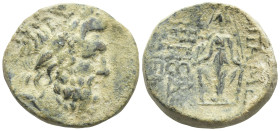 Phrygia, Apameia, AE (19mm, 7,5 g), ca. 88-40 BC. Obv: Laureate head of Zeus right. Rev: Cult statue of Artemis Anaïtis facing.
