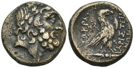 Phrygia. Amorion circa 200-100 BC. (7.5 Gr. 19mm.)
Laureate head of Zeus right
Rev. Eagle standing right on thunderbolt, with kerykeion over shoulder.