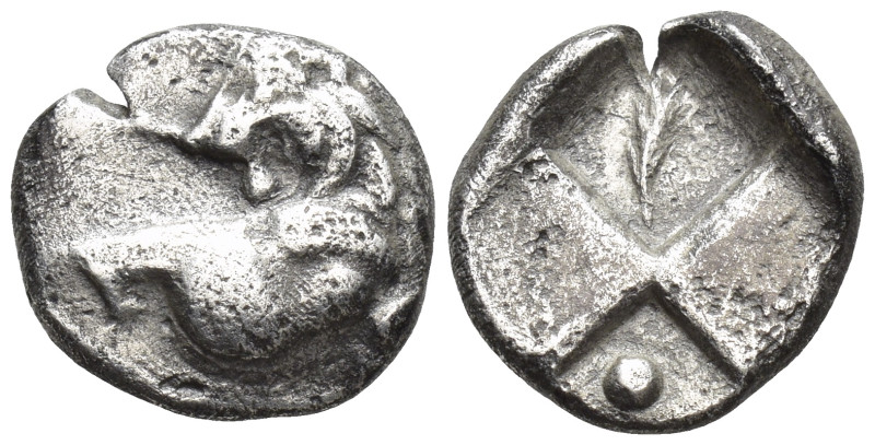 THRACE. Chersonesos. circa 386-338 BC. Hemidrachm. (1.9 Gr. 13mm.)
Obv: Forepart...