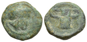 KINGS OF THRACE (Odrysian). Kotys I (Circa 383-359 BC). Ae. (10mm, 1.4 g) Obv: Female head right. Rev: Two-handled cup.