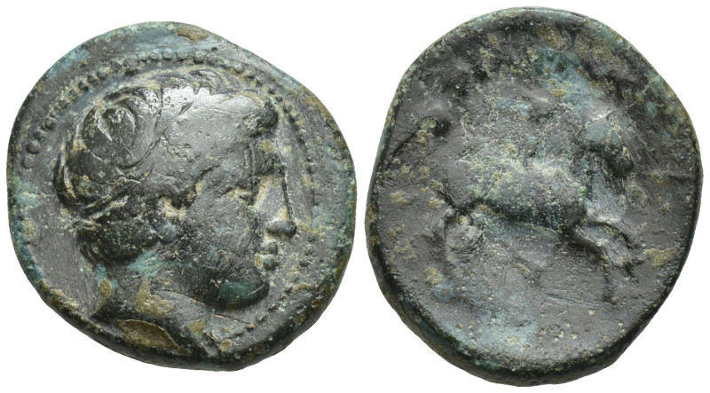 KINGS OF MACEDON. Philip II (359-336 BC). Ae. (17mm, 5.7 g) Uncertain mint in Ma...