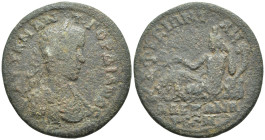 IONIA, Ephesus. Gordian III. AD 238-244. Æ (30mm, 13.9 g). Homonoia with Alexandria . Laureate, draped, and cuirassed bust right / Tyche Soterios (For...