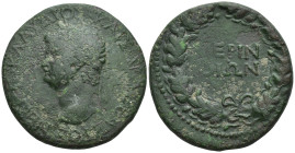 THRACE. Perinth. Nero (54-68). Ae. (31mm, 17.9 g) Obv: ΝΕΡΩΝ ΚΛΑΥΔΙΟΣ ΚΑΙΣΑΡ ΣΕΒΑΣΤΟΣ. Laureate head left. Rev: ΠΕPIN / ΘIΩN. Legend in 2 lines within...