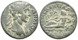 LYDIA, Bagis. Autonomous. Circa 2nd-3rd centuries AD. (4.6 Gr. 19mm.)
Asclepiades Publius Aelius Met— (first archon for the second time)
Laureate hea ...