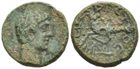 MYSIA. Cyzicus. Augustus (27 BC-AD 14). Ae. (15mm, 4.0 g) Obv: Bare head right. Rev: CEBACTOC. Capricorn left, head right.