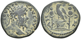 PHRYGIA, Amorium. Septimius Severus. (193-211). AE. (8 Gr. 23mm.)
 Laureate head of Septimius Severus, right. 
Rev . Eagle standing on altar, left, he...