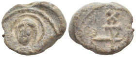 BYZANTINE LEAD SEAL. (3.5 Gr. 11mm.)