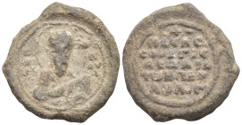 BYZANTINE LEAD SEAL. (8.2 Gr. 19mm.)