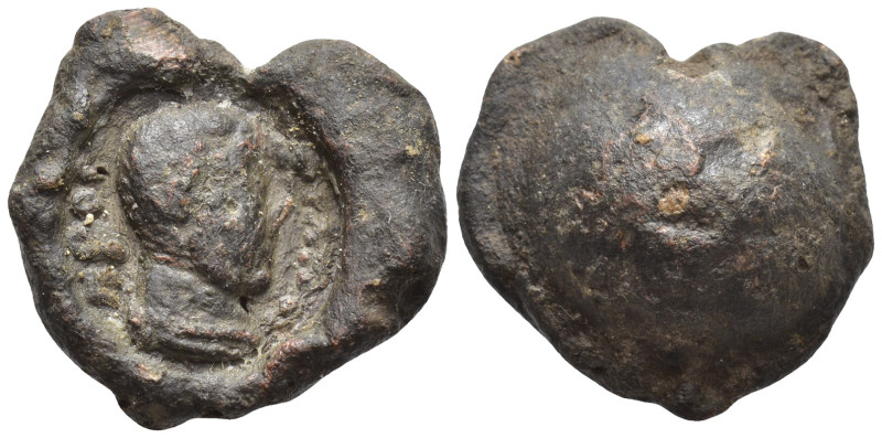 Roman. Seal (17mm, 8.5 g), circa late 3rd or early 4th century AD. Bare-headed b...