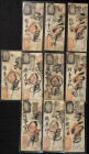 CHINA. Lot of 10 notes of 4 Tiao. (1900ca). Tai Hsing Chien Tien. Private Issue Partially hand stamped and partially hand written on thin white paper....