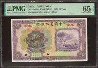 CHINA. 10 Yuan. 1932. Agricultural and Industrial Bank of China. Specimen. (Pick: A111s, SM: C287-42). PMG65EPQ.