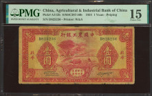 CHINA. 1 Yuan. 1934. Agricultural and Industrial Bank of China. Peiping. (Pick: A112b, SM: C287-50b). PMG15 (ink).