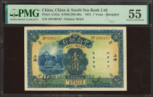 CHINA. 1 Yuan. January 1931. China and South Sea Bank. Shanghai. (Pick: A132a, SM: C295-30a). PMG55 (minor rust).