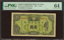 CHINA. 1 Dollar. 1929. Commercial Bank of China. Shanghai. (Pick: 11a, SM: C293-60a). PMG64.
