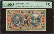 CHINA. 1 Dollar. 1 June 1913. Bank of China. Without place of issue. (Pick: 30e, SM: C294-42). PMG25 (shantung).