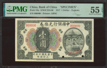 CHINA. 1 Dollar. 1 May 1917. Bank of China. Specimen. (Pick: 38s, SM: C294-80). PMG55EPQ.