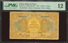 CHINA. 1 Yuan. September 1918. Bank of china. Chefoo / Shantung. (Pick: 51c, SM: C294-100). PMG12.