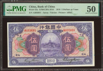 CHINA. 5 Dollars. September 1918. Bank of China. Amoy / Fukien. (Pick: 52a, SM: C294-101d). PMG50.