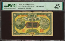 CHINA. 1 Dollar. 1912. Kwangsi Bank. Kweilin. (Pick: S2351a, SM: K36-10a). PMG25 (splits).