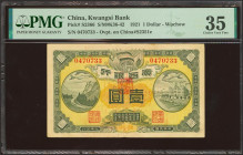 CHINA. 1 Dollar. 1921. Kwangsi Bank. Wuchow. (Pick: S2366, SM: K36-42). PMG35.