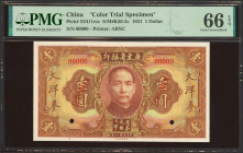CHINA. 1 Dollar. 1931. Kwangtung Provincial Bank. Specimen. (Pick: S2411cts, SM: K26-2c, Reference B82438 from the BNB). PMG66EPQ.