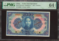 CHINA. 5 Dollars. 1931. Kwangtung Provincial Bank. Specimen. (Pick: S2414cts, SM: K56-11, Reference B82435 from the BNB). PMG64EPQ (printer's stamp).