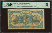 CHINA. 1 Dollar. 1921. Szechuen Province. (Pick: S2827b). PMG45.
