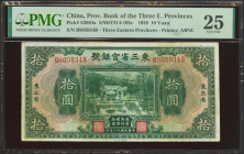 CHINA. 10 Yuan. November 1929. Provincial Bank of the Three Eastern Provinces. (Pick: S2964a, SM: T214-192c). PMG25 (minor ink added).