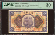 CHINA. 5 Dollars. (1921ca). Fu-Tien Bank. (Pick: S3015a, SM: Y70). PMG30NET (repaired).