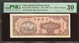 CHINA. 1000 Yuan. 1948. Bank of Chang Chung. (Pick: S3056, SM: C6-6). PMG30.