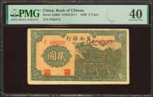 CHINA. 2 Yuan. 1939. Bank of Chinan. (Pick: S3068, SM: C81-1). PMG40 (paper pull).