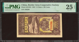 CHINA. 50 Cents. 1941. Border Area Cooperative Society. Shansi. Chahar and Hopei. (Pick: S3135S). PMG25EPQ.