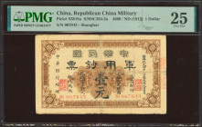 CHINA. 10 Dollars. (1912ca). Republican China. Military Government. Shanghai. (Pick: S3820a, SM: C264-2a). PMG25 (pencil added).