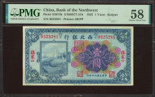 CHINA. 1 Yuan. 1 March 1925. Bank of the Northwest. Kalgan. (Pick: S3872b, SM: H77-31b). PMG58.