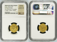 古代 トラキア王国orスキタイ王国 紀元前54年~ コソン王 ステーター金貨 NGC Ch AU Strike: 5/5 Surface: 5/5 (3987008-001) Gold 8.59g, 表面はトーガ姿の3人、裏面は鷲がデザインされたステーター金貨です。NGCではCh AUと高い評価を受...