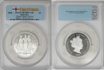 2020年 オルダニー スリーグレイセス 5ポンド銀貨 PCGS PR70 Deep Cameo TopPop  (41476272) KM#214, Silver 99.9%, 62.20g, 50.0mm, この3人の女神はイングランド、アイルランド、スコットランドを描いたものといわれ、グレート...