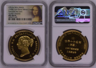 【2枚セット】1996年 中国 ヴィクトリア 世界十大名幣系列記念章 金メッキメダル NGC MS68 Proof Like (5808413-005) + 1996年 中国 世界十大名幣系列記念章 ウナとライオン 金メッキメダル NGC MS68 Proof Like (5808413-006) ...