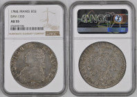 1784年 フランス ルイ16世 エキュ銀貨 バイヨンヌミント NGC AU55 (6764330-036) DAV-1333, Silver 91.7%, 29.48g, about 41.0mm フランス革命が起こる以前に発行されたルイ16世のエキュ銀貨です。NGCによる鑑定枚数は多くなく、同年...