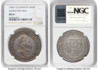(1603-12年) ドイツ アルザス ルドルフ2世 ターラー銀貨 NGC MS61 TopPop (6834608-007) DAV-3032, Silver, about28.00g, ダベンポートカタログにも記載されているルドルフ2世のターラー銀貨です。神聖ローマ皇帝としてのルドルフ2世は、そ...