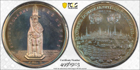 1976年 1648年銘 ドイツ ブレーメン ローラント像 銀メダル リストライク PCGS SP66 TopPop (49565103) Silver, 47.80g, 56.2mm ドイツブレーメンのローラント像を描いた17世紀の図柄を70年代に再製造したリストライクの銀メダルです。オリジナルは...
