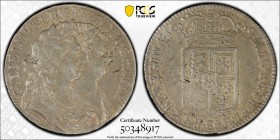 1689年 イギリス ウィリアム&メアリー 1/2クラウン銀貨 PCGS AU50 (50348917) Sp# 3434, KM# 472.1, Silver 92.5%, 15.05g, 34.0mm 単年号発行のウィリアム・アンド・メアリーのハーフクラウン銀貨です。PCGSからAU50の鑑定を...
