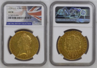 1729年 イギリス ジョージ2世 5ギニー金貨 EIC NGC AU58 (2130715-039) KM#571, Sp#3663/4, Gold 91.6%, 41.90g, 37.0mm ドイツ中北部のハノーヴァーに生まれたジョージ2世は、アン女王で断絶したスチュアート朝の後を継いだ父・ジョ...